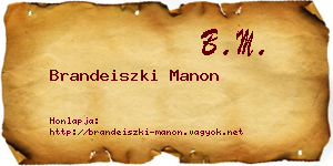 Brandeiszki Manon névjegykártya