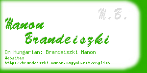manon brandeiszki business card